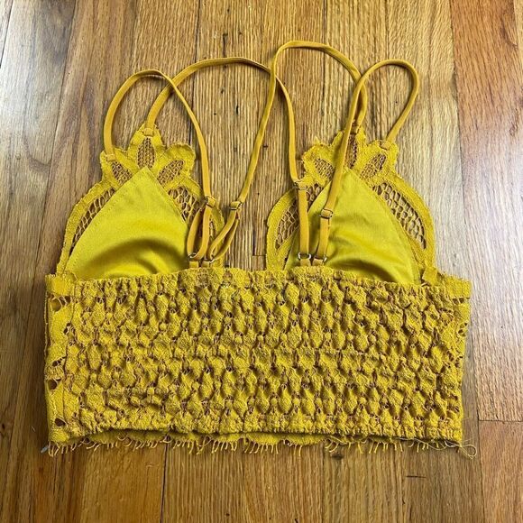 🪦 Aina.Be Cropped Tank Top Yellow Adjustable straps Size M - Picture 3 of 7
